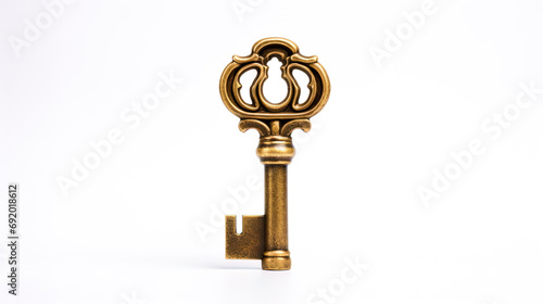 The keyhole in isolation on a clear white background photo