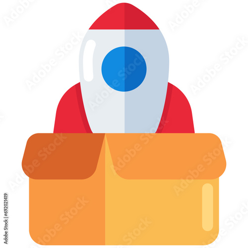 Modern design icon of product launch 