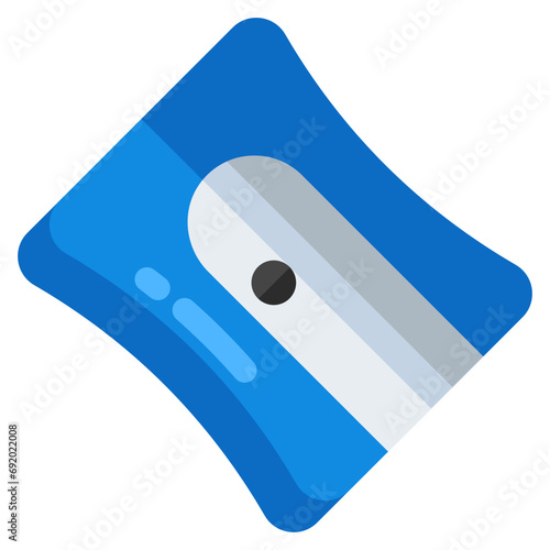 Conceptual flat design icon of sharpener