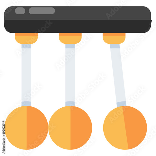 An editable design icon of newton's cradle 