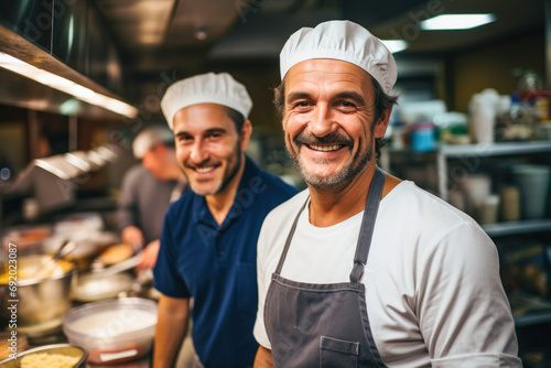 Smiling chefs, the joy of creativity