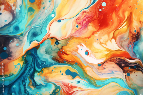 vibrant swirls of color marbling abstract background