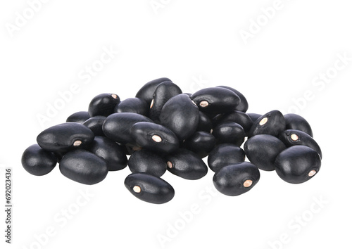 Heap of Black beans on transparent png