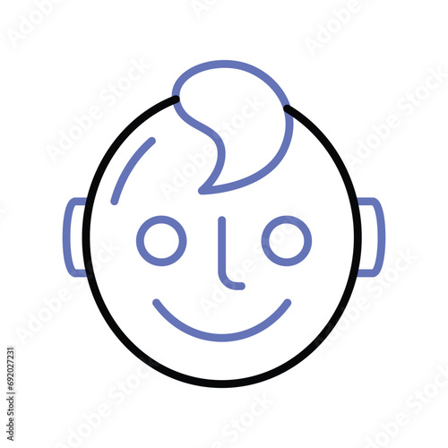 Look at this beautifully designed icon of newborn baby, happy baby vector