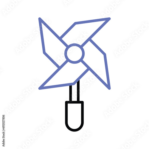 Kids plaything, an amazing icon of pinwheel in modern style, premium vector