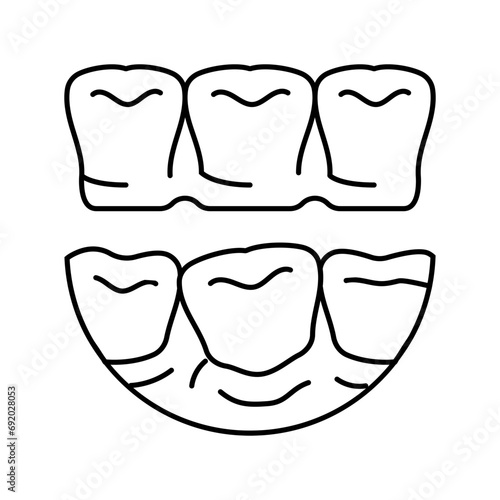 invisalign treatment line icon vector. invisalign treatment sign. isolated contour symbol black illustration