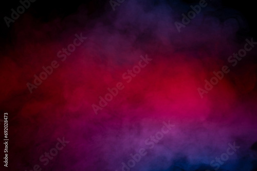 Purple and blue steam on a black background.