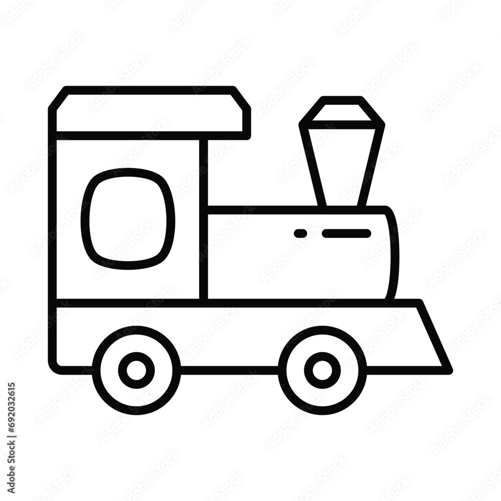 Get this beautiful icon of toy train engine in modern style, train toy vector Get this beautiful icon of toy train engine in modern style, train toy vector