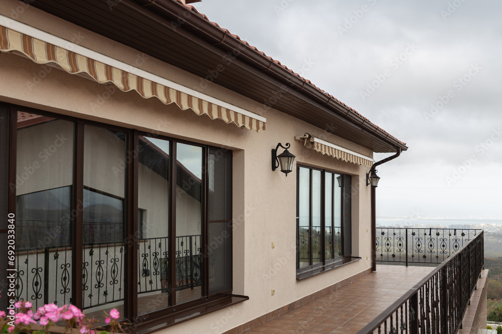 Interior and decorations of the modern Chateau Pinot winery in the village of Fedotovka, Novorossiysk, Russia, 11.11.2023