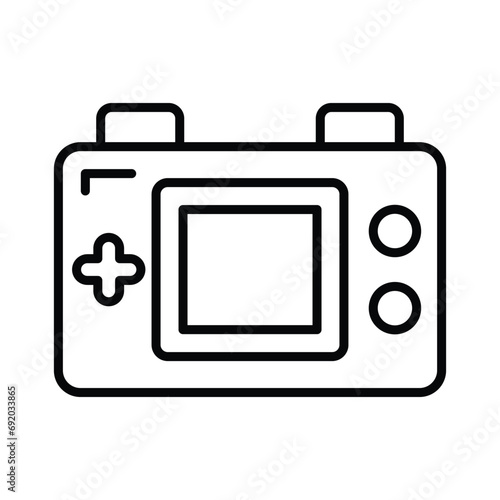 Game console or game controller, computer gaming, gamepad vector, icon of joystick gamepad
