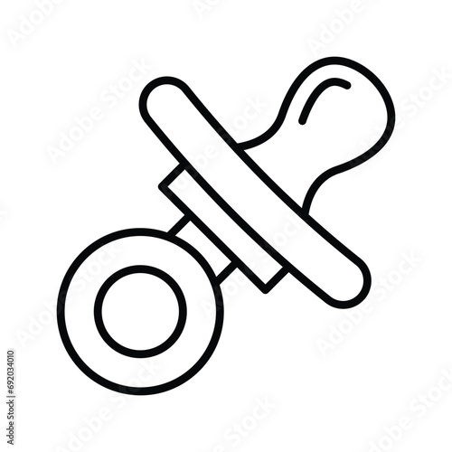 Grab this beautifully designed icon of pacifier, nipple vector design