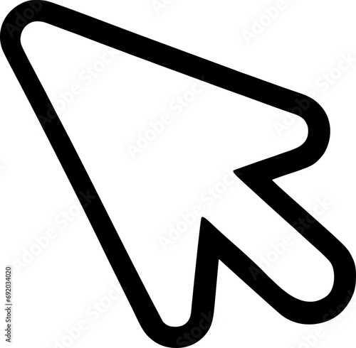 Cusror line icon, outline vector sign, linear style pictogram sign, symbol, vector, art