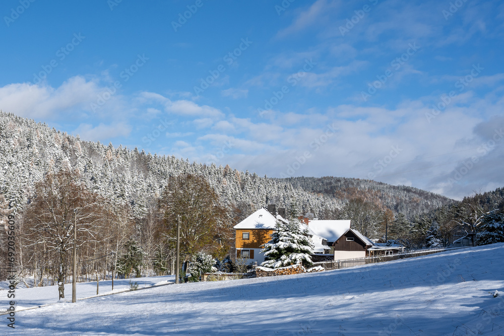 Winterlandschaft Vogtland - Eindrücke um Erlbach