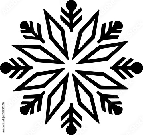 Snowflake icon on a white background