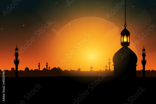 ramadan Kareem  Ramadan crescent moon  Eid Mubarak Islamic festival social media banner and Eid Mubarak Post Template  islam