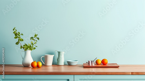 Serene kitchen interior with soft tones