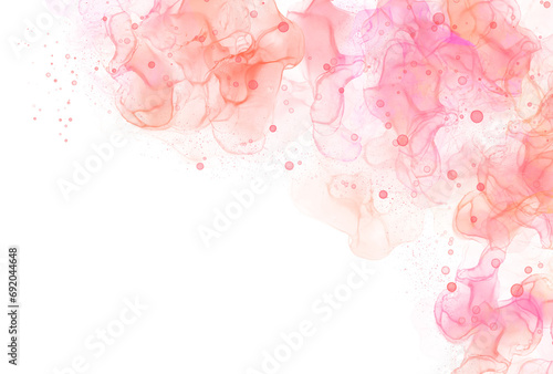 Pink Alcohol Ink Watercolor