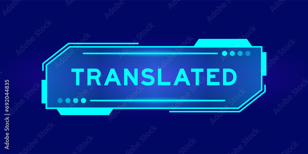 Futuristic hud banner that have word terminated on user interface screen on blue background Futuristic hud banner that have word terminated on user interface screen on blue background