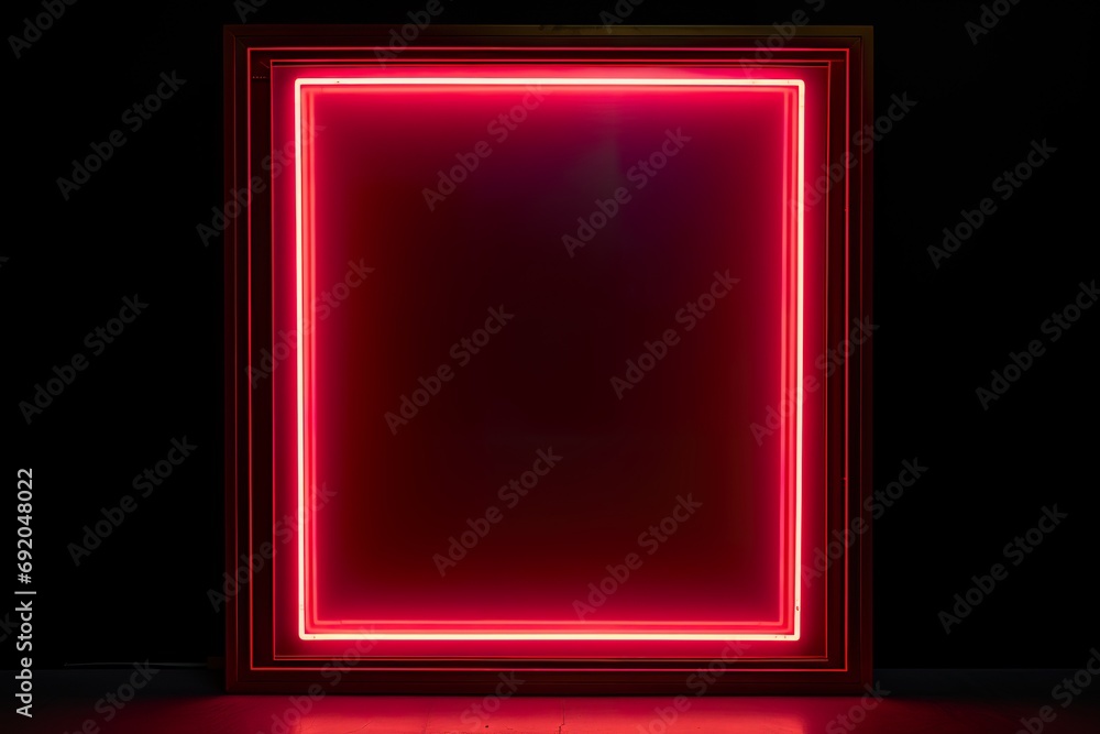 an image of a rectangular neon frame in vertical position with colored light shining along a metal beam, hard-edged lines, poured resin, precisionist lines, light red an image of a rectangular neon frame in vertical position with colored light shining along a metal beam, hard-edged lines, poured resin, precisionist lines, light red