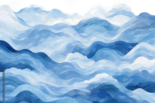 Sea background watercolor abstract background wave water blue texture art illustration design ocean © VICHIZH