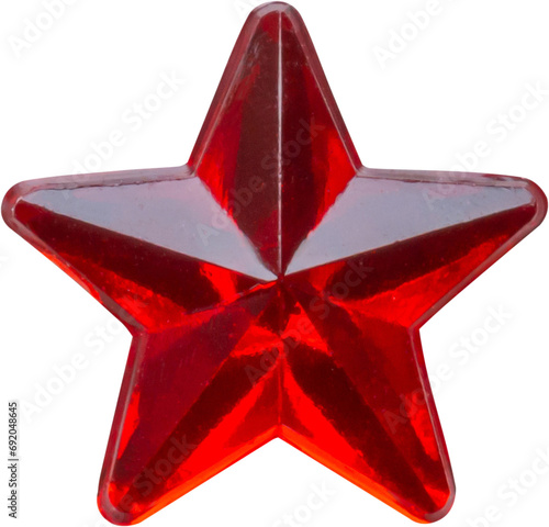 Canvas-taulu red star jewels sticker isolated on white background