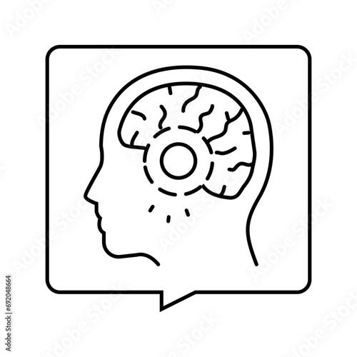 headache diagnosis neurologist line icon vector. headache diagnosis neurologist sign. isolated contour symbol black illustration