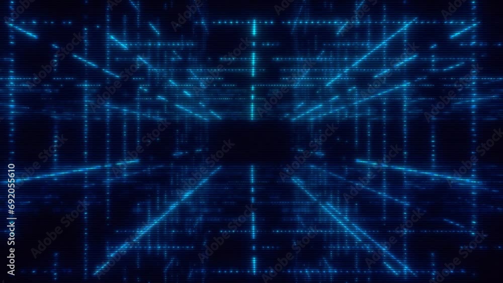 Abstract digital background. 80s, 90s Retro futurism, Retro line cyber grid. Neon blue lights glowing. 3D Rendering Abstract digital background. 80s, 90s Retro futurism, Retro line cyber grid. Neon blue lights glowing. 3D Rendering