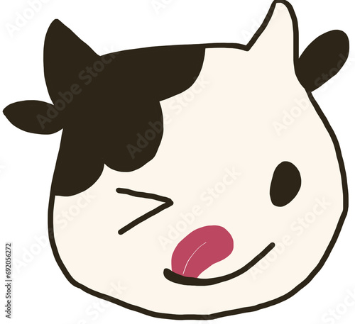 Cute cartoon cow illustration
