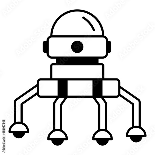 Check out this linear icon of aliens 