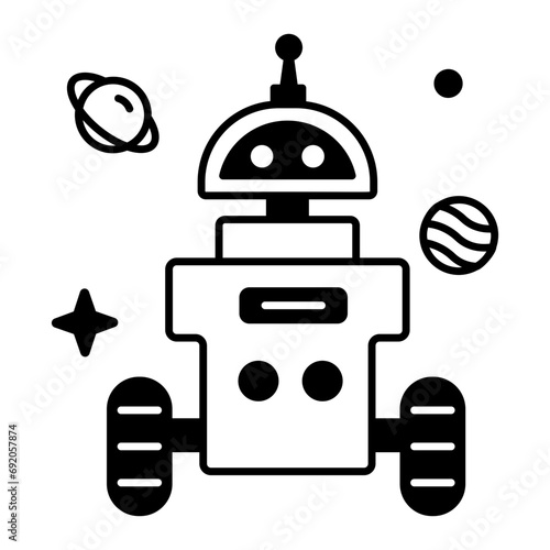 Check out this linear icon of aliens 