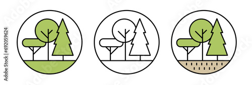 Abstraktes symbol für Wald, baum als Klimaschutz symbol