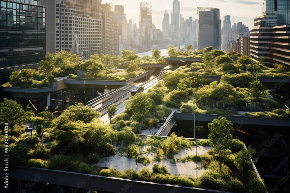 Landscape architect designing a rooftop garden for an urban building ... - Rooftop Garden Ideas For Urban Spaces