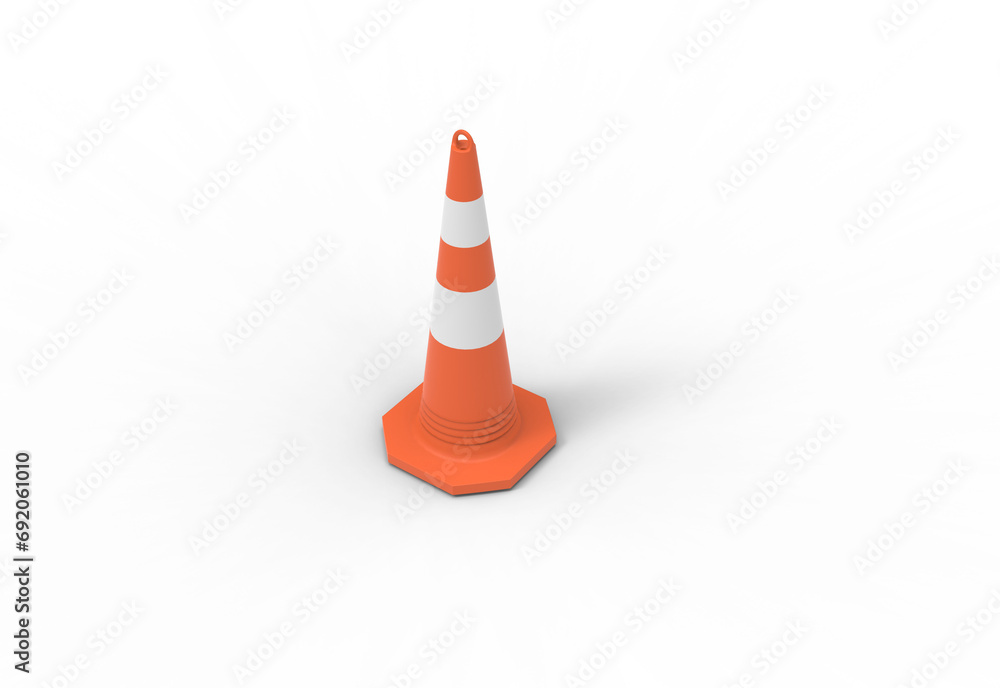 Traffic Cone top view with shadow 3d render Traffic Cone top view with shadow 3d render