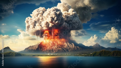 Dramatic Eruption of Taal Volcano in the Philippines photo