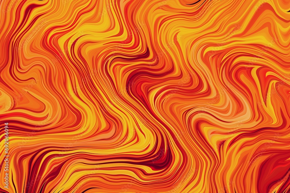 Orange wavy pattern background design graphic artist accents stylish and vibrant with liquid and fluid effect