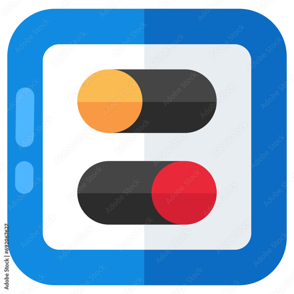 A creative design icon of toggle button A creative design icon of toggle button