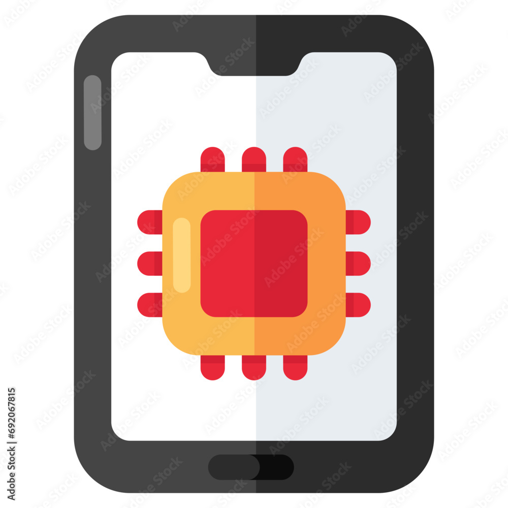 Perfect design icon of mobile processor Perfect design icon of mobile processor