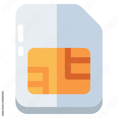 A creative design icon of mobile sim 