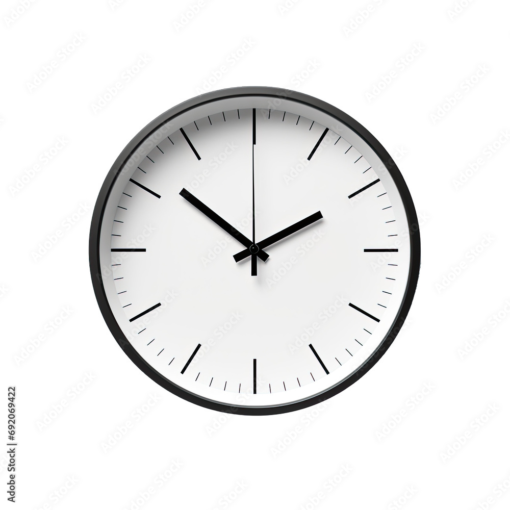 Wall Clock- Wall Clock Isolated On A White Background Focusing On Its Timeless Design And Functional Simplicity- Isolated On A White Background 1 Wall Clock- Wall Clock Isolated On A White Background Focusing On Its Timeless Design And Functional Simplicity- Isolated On A White Background 1