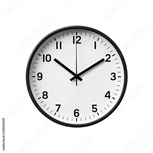 Wall Clock- Wall Clock Isolated On A White Background Focusing On Its Timeless Design And Functional Simplicity- Isolated On A White Background 3
