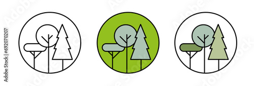 Abstraktes symbol für Wald, baum als Klimaschutz symbol