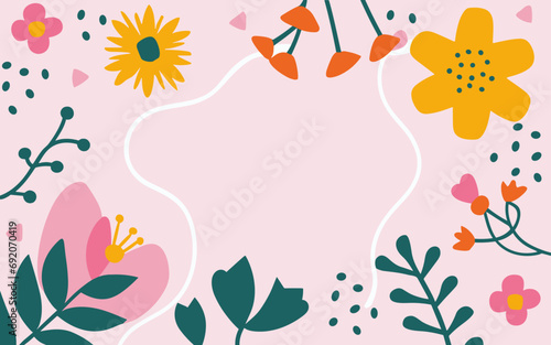 Abstract background poster floral. Good for fashion fabrics, postcards, email header, wallpaper, banner, events, covers, advertising, and more. Valentine's day, women's day, mother's day background.