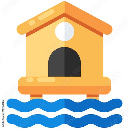 Flood icon in flat design isolated on white background 