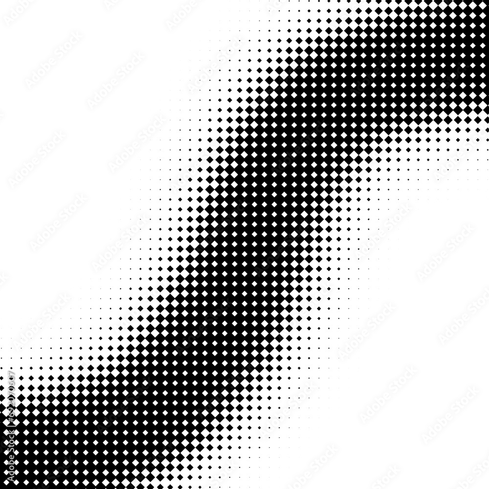 Vector Chequered Halftone Pattern Curved Abstract Background. Half Tone Contrast Graphic Minimalist Art Wide Wallpaper. Smooth transition

Vector Format 