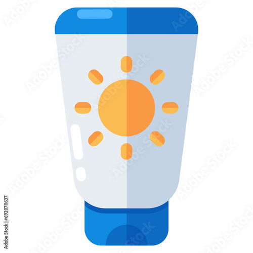 A creative design icon of sunblock 