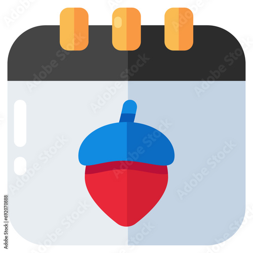 An icon design of calendar having editable quality 