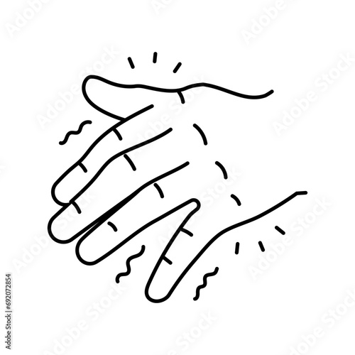 hand tremors disease symptom line icon vector. hand tremors disease symptom sign. isolated contour symbol black illustration