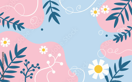 Abstract background poster floral. Good for fashion fabrics  postcards  email header  wallpaper  banner  events  covers  advertising  and more. Valentine s day  women s day  mother s day background.