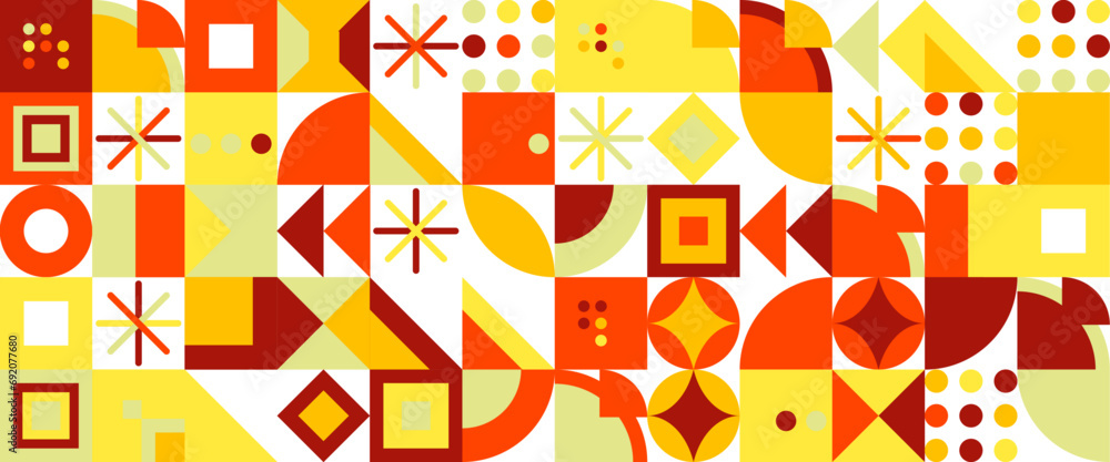 Colorful colourful abstract geometric mosaic banner design with simple shapes. Vector flat mosaic horizontal banners template Colorful colourful abstract geometric mosaic banner design with simple shapes. Vector flat mosaic horizontal banners template