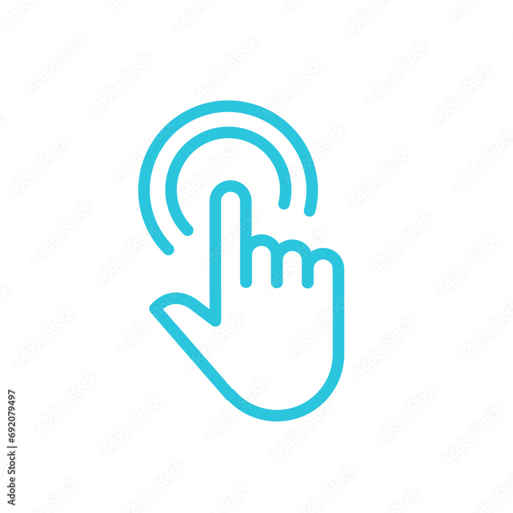 Hand click pointer Icon, from blue icon set. Hand click pointer Icon, from blue icon set.